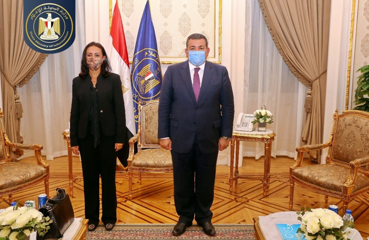 لقاء مع مايا مرسي رئيس المجلس القومى للمرأة بمقر وزارة الدولة للأعلام 2020