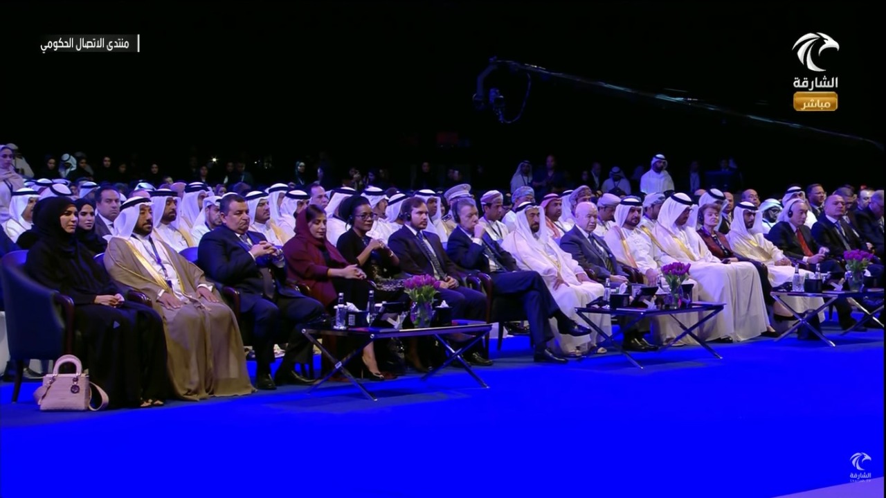 جانب من اجتماعات منتدى الشارقة للاتصال الحكومى عام 2020 بحضور الشيخ سلطان القاسمى حاكم الشارقة