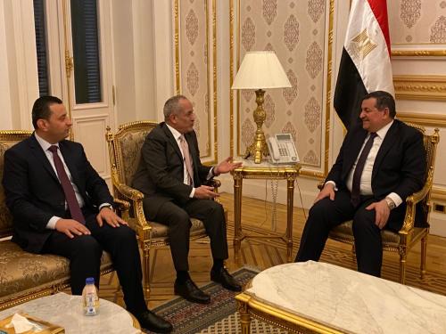 مع سفير الأردن السابق بالقاهرة "على العايدى" عام 2020